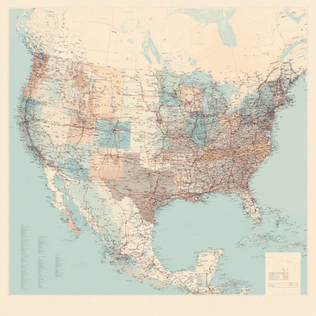 map of north america usaの素材