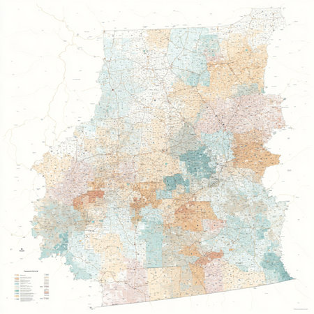 vintage map of tennessee america usaの素材