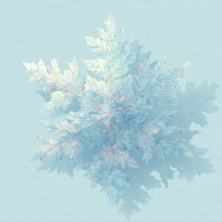 Snowflakes on a blue background. 3d rendering, 3d illustration. blue snowflake on blue backgroundの素材