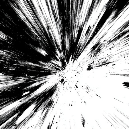 Abstract black and white grunge background. Distress overlay texture. dynamic anime manga speed lineの素材