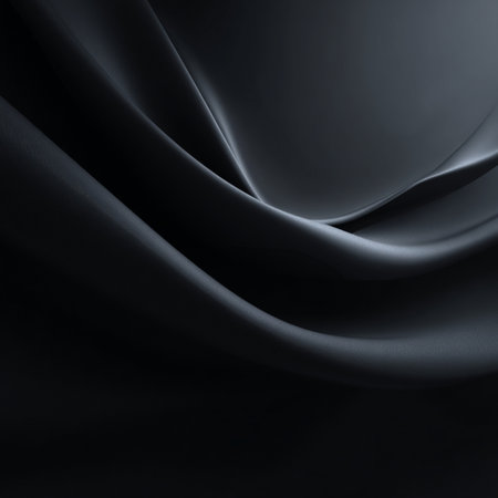 Smooth elegant black silk or satin luxury cloth texture can use as abstract background. black minimalist backgroundの素材
