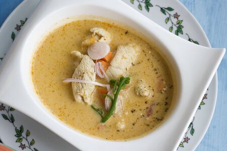 Thai green curry is a signature dish of Thailand. It typifies many Asian dishes, being spicy and deliciousの写真素材