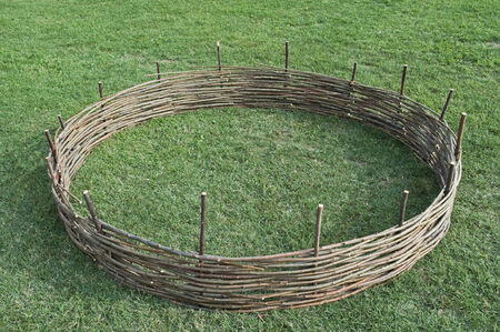 circular willow fenceの写真素材