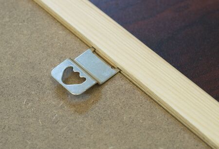 wooden frame with hookの写真素材