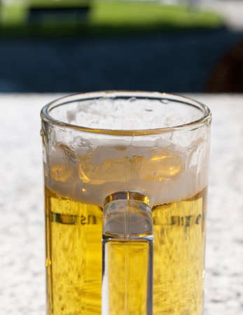 glass of beer outdoor