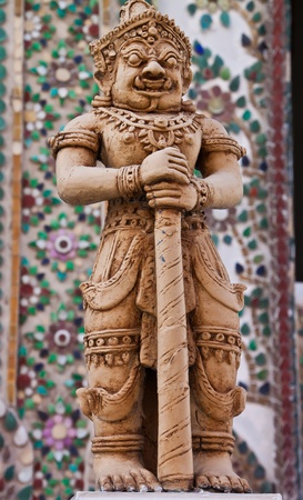 Demon Guardian Wat Phra Kaew Grand Palace Bangkok, Thailand.の写真素材