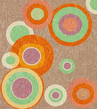 Seamless circle shape retro design の写真素材