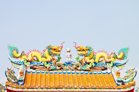 Chinese style dragon statue の写真素材