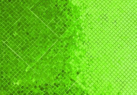grunge green abstract background from tile mosaicの写真素材