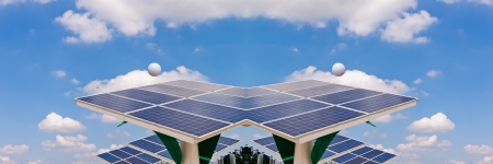Solar energy power plant の写真素材