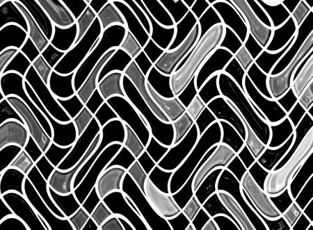 Black and white tiles textureの写真素材