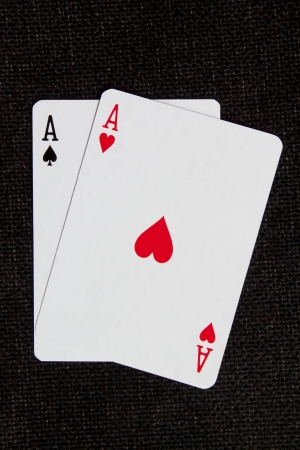 Ace of hearts playing cardの写真素材