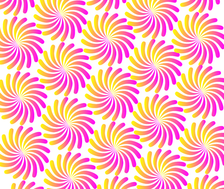 Spiral flower pattern, Spiral flower, Colorful flower pattern.のイラスト素材