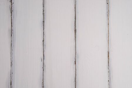 Close up of wall white wood plank background, vintage.の写真素材