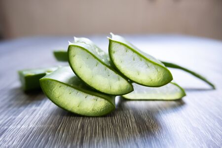Aloe vera Gel that has both substances to cure scars And used to produce health drinks Or cosmetics that are good for the skin.の写真素材