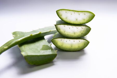 Aloe vera Gel that has both substances to cure scars And used to produce health drinks Or cosmetics that are good for the skin.の写真素材