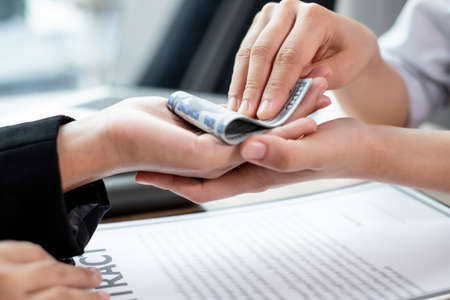 The businesswoman offers and gives money to his partners for bribery of bribery and corruption.