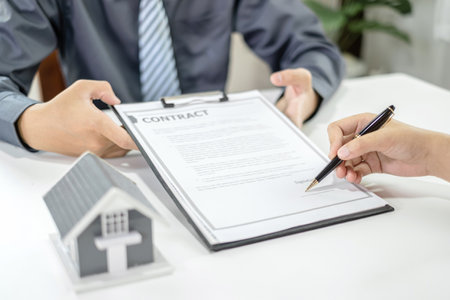 Real estate concept Home insurance, loans and home rentals.の写真素材