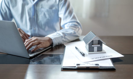 cagents working in real estate investment and home insurance signing contracts in accordance with...