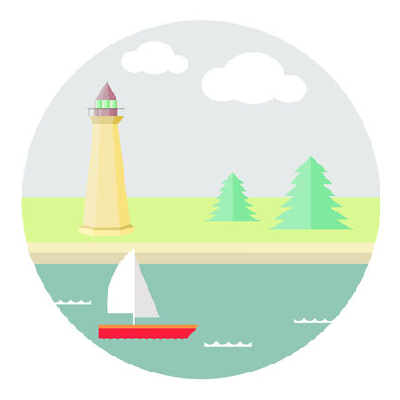 on the seaのイラスト素材