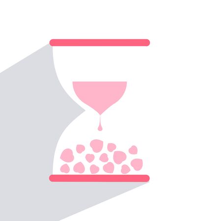 vector illustration,graphic design,Heart in hourglass,background,wallpaperのイラスト素材