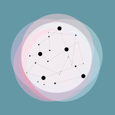 Science and connection concept vector illustration molecule structure background wallpaperのイラスト素材