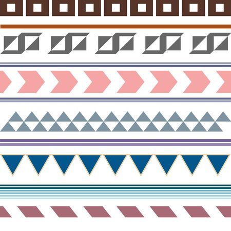 abstract geometric seamless aztec pattern vector illustrationgraphic designwallpaperbackgroundのイラスト素材