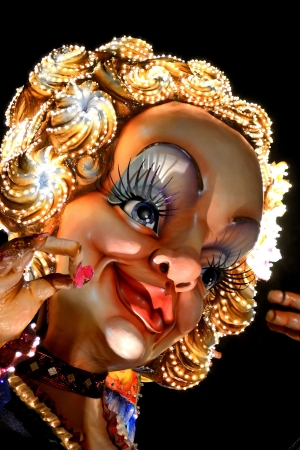 close-up of a female mask carnivalの写真素材