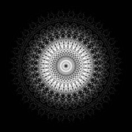 Digital flower - monochromeの写真素材