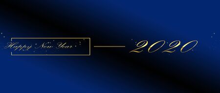 2020 Happy new year stylish graphic design