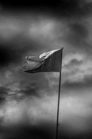 Sicily flag dramatic cloudsの写真素材