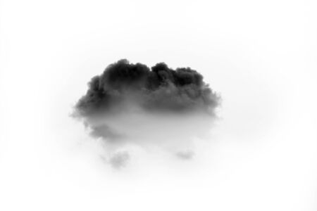 fluffy cloud, isolated realistic cloud on white backgroundの写真素材