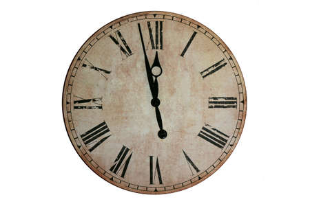 Midnight wall clock. Wall clock that marks a few minutes to midnight.