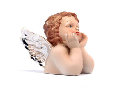 Christmas angel.Ceramic angel or putty.の写真素材