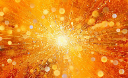 Golden Visions: A Celestial Spectacle of Summer Splendor and Fiery Rays. Solar Embrace: A Dance of Warm Colors and Brightness in the Heart of Radiant Summer.の素材