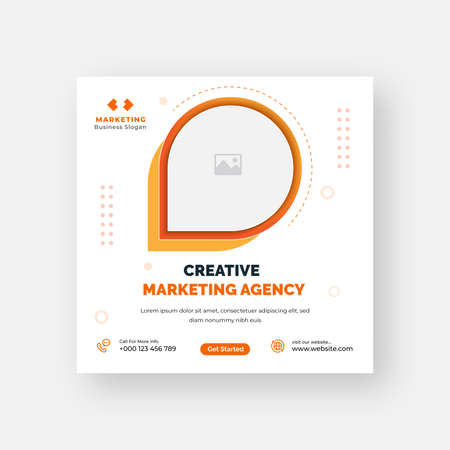 Business promotion and corporate social media banner template with white backgroundのイラスト素材