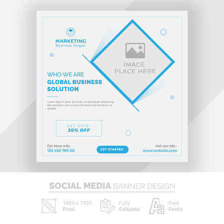 Clean Social Media Post Designのイラスト素材