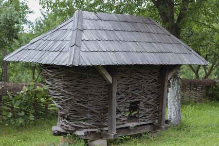 Woven Old Corncobの写真素材