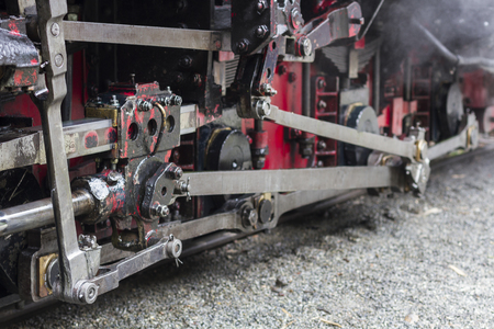Steam Train Locomotive Mechaniacal Partsの写真素材