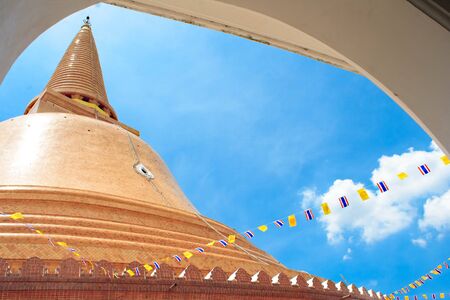 Phra Pathom Chedi temple in Nakhon Pathom, Thailandのeditorial素材