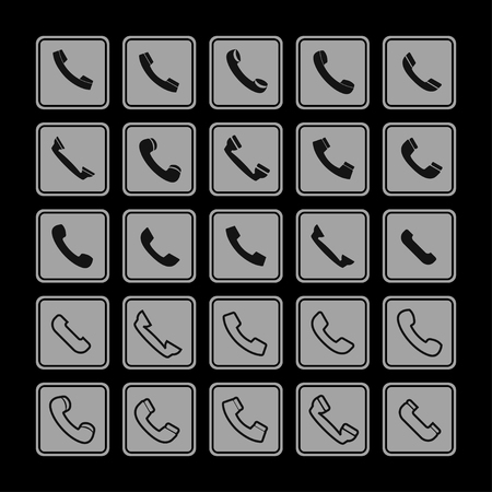 phone icon setのイラスト素材