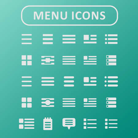 menu iconsのイラスト素材