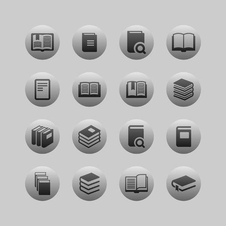 book iconsのイラスト素材