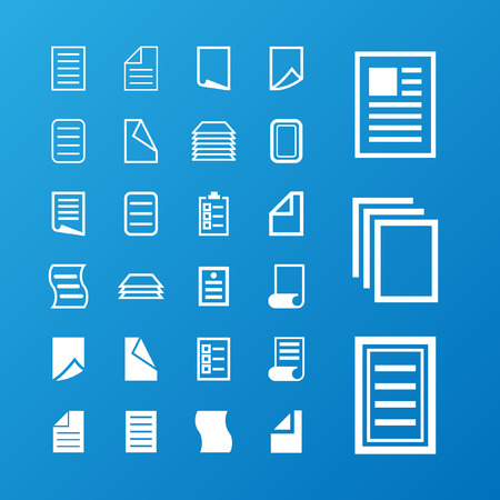 document icon setのイラスト素材