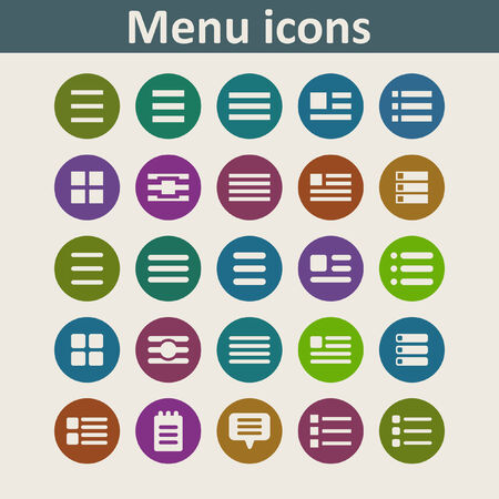 menu icon setのイラスト素材