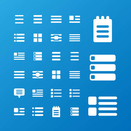 menu icon setのイラスト素材