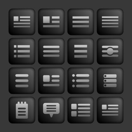 menu icon setのイラスト素材