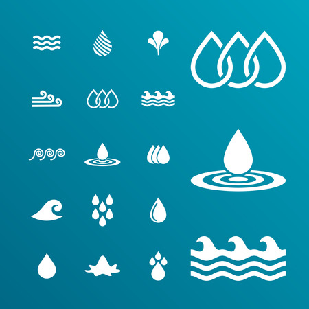 water icon setのイラスト素材