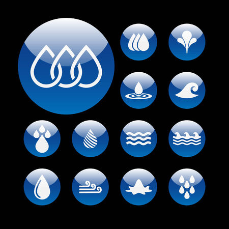 water icon setのイラスト素材