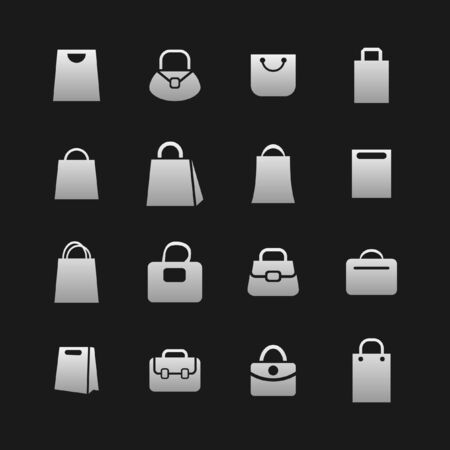 bag icon setのイラスト素材